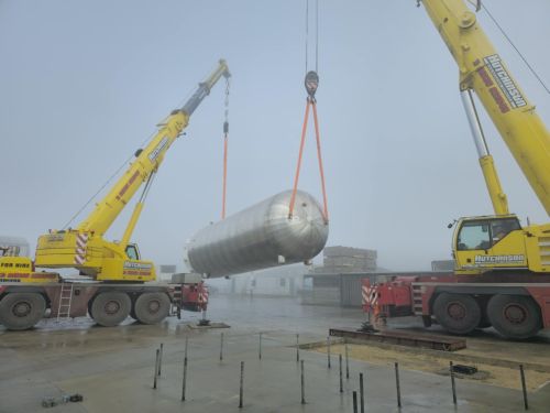 Click Here To Enlarge This Photo Of Our Liebherr 60T & 220T cranes in action&excl;